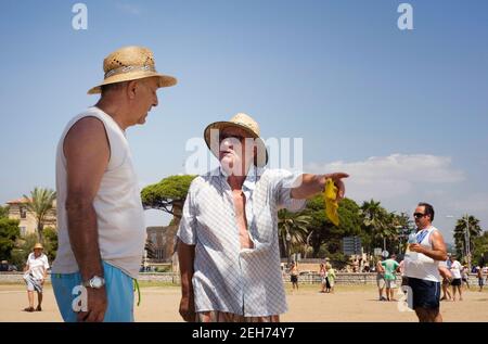 Jubilados pensionados 60+ Costa del Sol Foto de stock