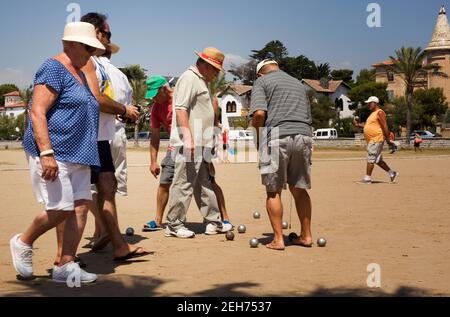 Jubilados pensionados 60+ Costa del Sol Foto de stock