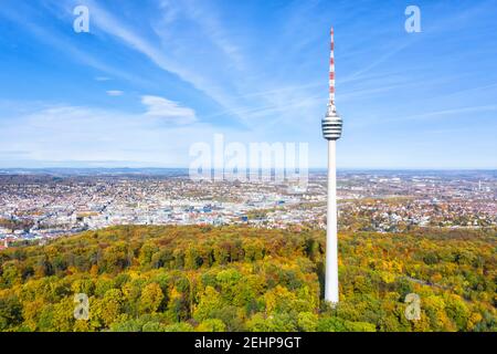 Stuttgart tv torre horizonte vista aérea foto arquitectura ciudad viaje espacio de copia copyspace viajar