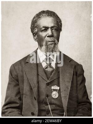 Thomas Mundy Peterson (1824-1904) el primer afroamericano capaz de votar en una elección de EE.UU. Bajo la Enmienda 15, foto de retrato de William R Tobias, 1884 Foto de stock