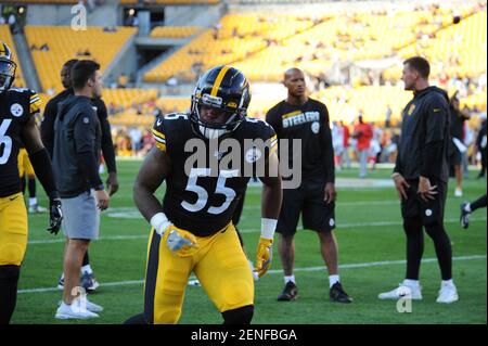 Pittsburgh, PA, USA. 1st Dec, 2019. Devin Bush #55 during the Pittsburgh  Steelers vs Cleveland Browns at Heinz Field in Pittsburgh, PA. Jason  Pohuski/CSM/Alamy Live News Stock Photo - Alamy