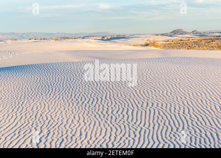 El Parque Nacional White Sands en Nuevo México es uno de Las nuevas incorporaciones a los Parques nacionales de los Unidos Estados Foto de stock
