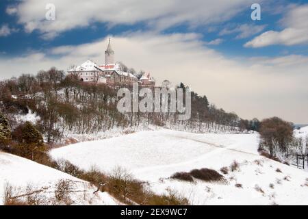 Castillo Leuchtenburg en invierno Foto de stock