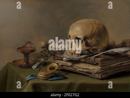 Pieter Claesz - Vanitas Still Life - 943 - Mauritshuis. Foto de stock