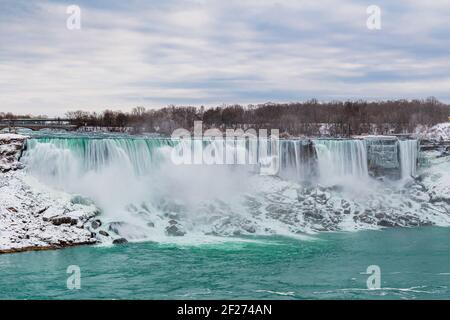 Niagara Falls Ontario Canadá en invierno Foto de stock
