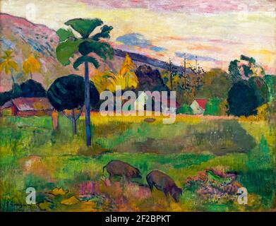 Haere Mai, ven aquí, Paul Gauguin, 1891, Museo Solomon R. Guggenheim, Manhattan, Nueva York, EE.UU., Norteamérica Foto de stock