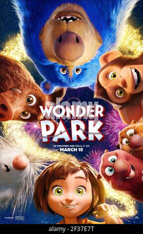GRETA, STEVE, BOOMER, JUNIO, CACAHUETE, GUS, COOPER POSTER, WONDER PARK, 2019, ©PARAMOUNT ANIMATION