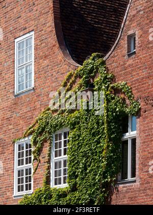 Fachadas de ladrillo de casas de estilo holandés, 1734-1742, Potsdam, Brandeburgo, Alemania Foto de stock