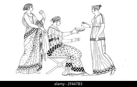 Dama antigua grecia en ropa colorida con chiton y himation fotografías e  imágenes de alta resolución - Alamy