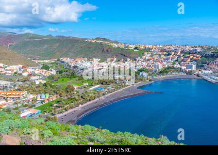Vista panorámica de San Sebastián de la Gomera, Islas Canarias, España.