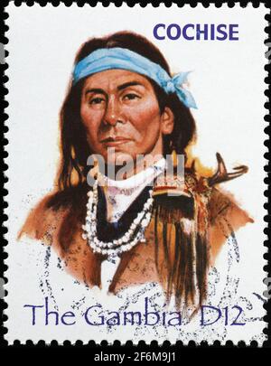 El jefe indio Cochise en el sello postal Fotografía de stock - Alamy