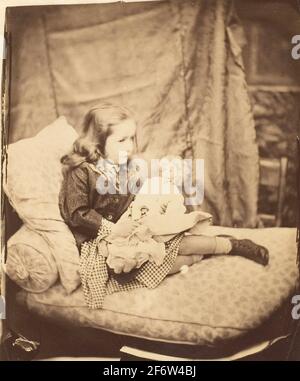 Lewis Carroll. Margaret Frances Langton Clarke-September 1864-Lewis Carroll (Charles Lutwidge Dodgson) Inglés, 1832-1898. Estampado de albumen. Inglaterra.