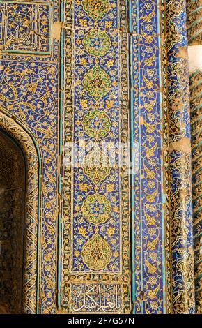 Detalle de las baldosas, Mezquita Azul, Tabriz, Irán