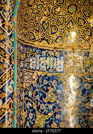 Detalle de las baldosas, Mezquita Azul, Tabriz, Irán