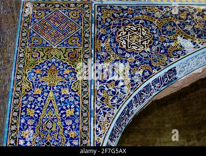 Detalle de las baldosas, Mezquita Azul, Tabriz, Irán