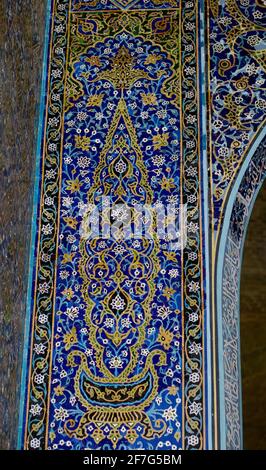 Detalle de las baldosas, Mezquita Azul, Tabriz, Irán