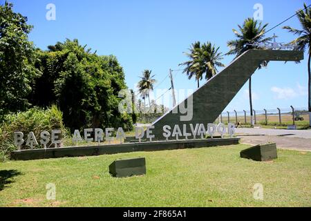 salvador, bahía, brasil - 18 de enero de 2021: Puerta de entrada a la base aérea de la ciudad de Salvador. Foto de stock