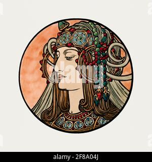 Vidrieras para la fachada de la boutique Fouquet de Alphonse Maria Mucha (1869 y 1939). Art Nouveau.