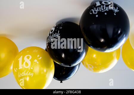 18 cumpleaños globos Fotografía de stock - Alamy