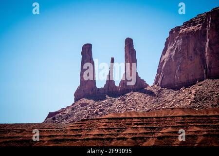 Impresionantes esculturas de roca en Monument Valley - fotografía de viajes Foto de stock