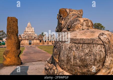 Templo Kailasanatha Kanchipuram de Tamil Nadu, India Foto de stock