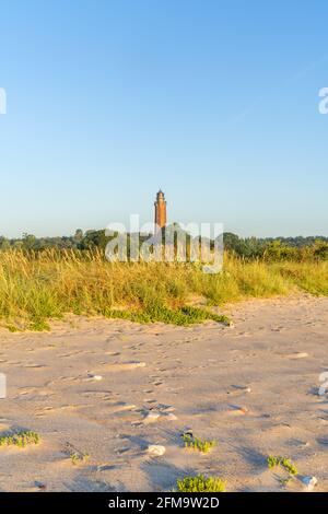 Faro de Neuland cerca de Behrensdorf, Schleswig-Holstein, Alemania Foto de stock