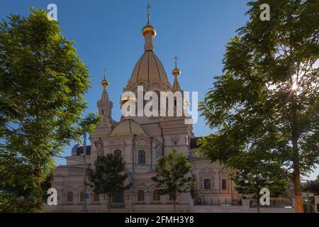 Vista panorámica de la Catedral de la Intercesión en Sebastopol, Crimea. Foto de stock
