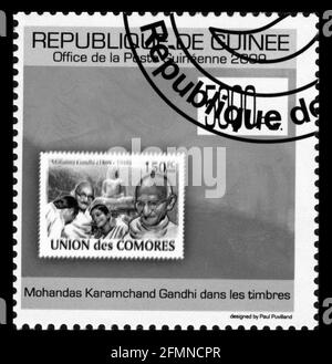 Estampado de sellos en Guinea, Mahatma Gandhi