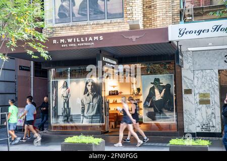 RM Williams zapatero y tienda al por menor en el centro de la ciudad de  Sydney, marca australiana que vende zapatos y botas de cuero, Australia  Fotografía de stock - Alamy