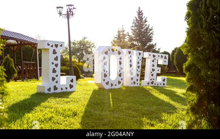 LETRAS PARA BODAS GRANDES