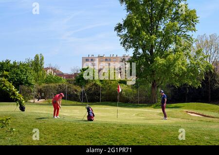 Francia, Val de Marne, Champigny sur Marne, parc du Tremblay campo de golf de 9 hoyos Foto de stock