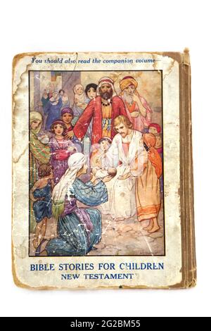 Libro Nuevo Testamento de Historias Bíblicas Vintage para Niños de 1940 Foto de stock