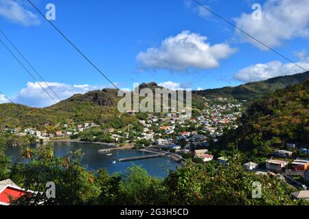 Barrouallie, San Vicente y las Granadinas - 5th de enero de 2020: Vista de la Comunidad de Barrouallie, San Vicente. Foto de stock