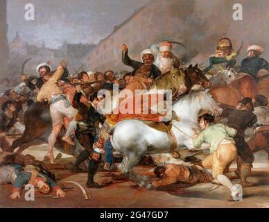 Goya. El segundo de mayo de 1808 o el cargo de los mamelucos de Francisco José de Goya y Lucientes (1746-1828), óleo sobre lienzo, 1814