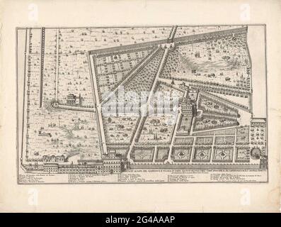 Mapa del jardín y viñedo del Papa Sixto V y del jardín del Cardenal ...