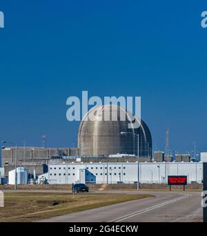 South Texas Project Central de Generación Eléctrica, Central Nuclear cerca de Bay City y Palacios, Texas, Estados Unidos Foto de stock