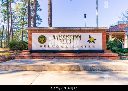Magnolia, MS - 14 de enero de 2021: Centro de Bienvenida de Mississippi en el Condado de Pike, MS Foto de stock