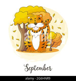 Símbolo Del Año 2022 Para La Decoración Del Calendario. Noviembre 2022. Año  Nuevo Del Tigre Según El Calendario Chino U Oriental. Linda Ilustración  Vectorial En Estilo De Dibujo A Mano Ilustraciones svg