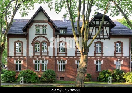 Kolonie Landwehr, casas de trabajadores en la mina de carbón duro Zeche Zollern, Bövinghausen, Dortmund, distrito de Ruhr, Alemania
