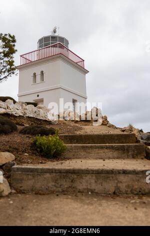 Las escaleras que conducen hasta el faro del Cabo Borda en la Isla Canguro de Australia del Sur el 10th 2021 de mayo Foto de stock