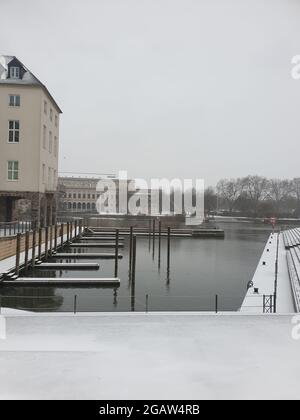 Mülheim an der Ruhr en invierno Foto de stock