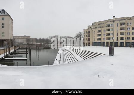 Mülheim an der Ruhr en invierno Foto de stock