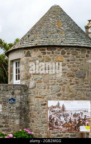 Torre, Barfleur, departamento de La Mancha, Cotentin, Normandía, Francia Foto de stock