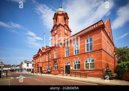 Ayuntamiento de Westhoughton y Biblioteca edificio Market Street GTR Manchester Foto de stock