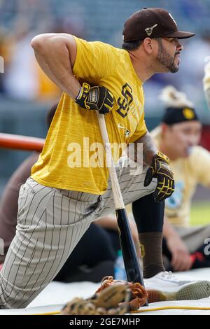 August 3 2021: Colorado Rockies outfielder Connor Joe (9) before the game  with the Chicago Cubs and the Colorado Rockies held at Coors Field in  Denver Co. David Seelig/Cal Sport Medi(Credit Image