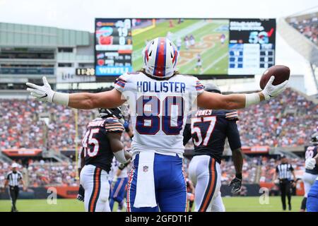 Buffalo Bills tight end Jacob Hollister (80) in action against the Detroit  Lions during an NFL preseason football game, Friday, Aug. 13, 2021, in  Detroit. (AP Photo/Rick Osentoski Stock Photo - Alamy