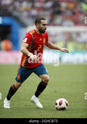 El español Dani Carvajal durante el partido del Grupo E de la Copa