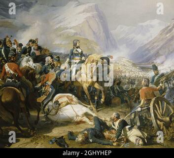 Naploeon en la batalla de Rivoli en 1797 Foto de stock