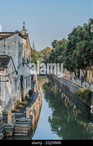 China, jiansu, Suzhou. Distrito histórico de Pingjiang. Foto de stock