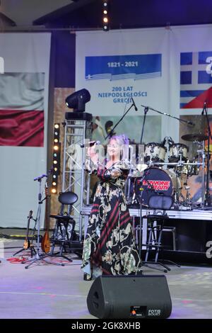 23. INTERNATIONALES GRIECHISCHES SONG FESTIVAL ZGORZELEC 2021,XXIII Miedzynarodowy Festiwal Piosenki Greckiej Foto de stock